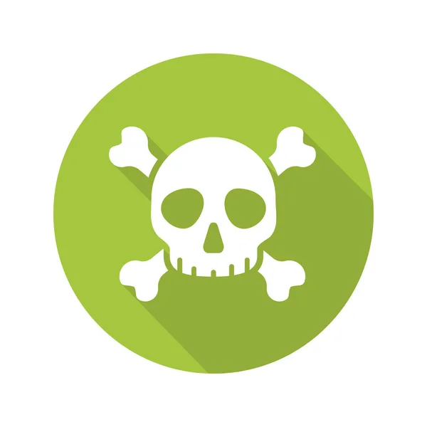 Poison danger flat icon — Stock Vector
