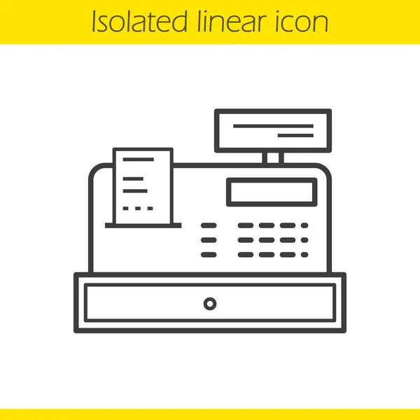 Cash register linear icon — Stock Vector