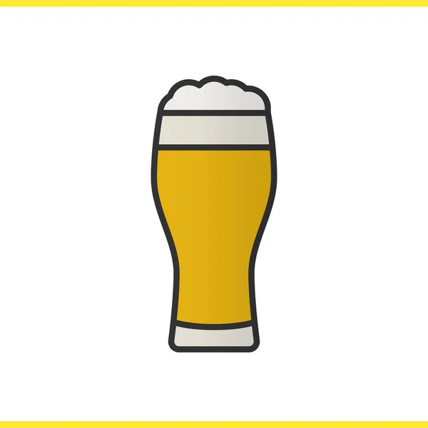 Bier glas kleur pictogram — Stockvector