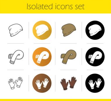 Kış Icons set elbise
