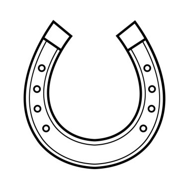 Horseshoe linear illustration clipart