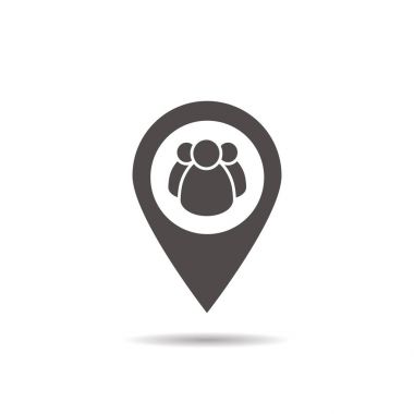 Meeting point location icon clipart