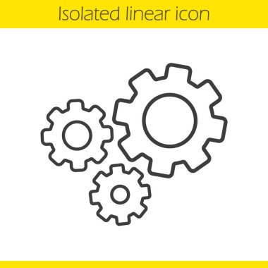 Cogwheels doğrusal simgesi