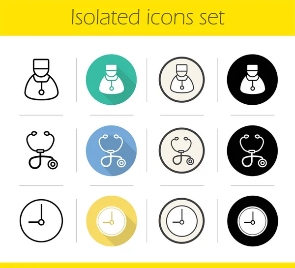 Hospital icons set — Stock Vector