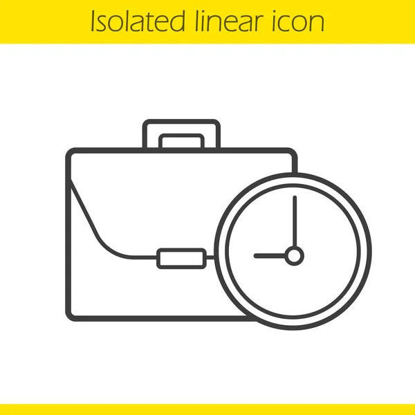 Lineares Symbol für Arbeitszeit — Stockvektor