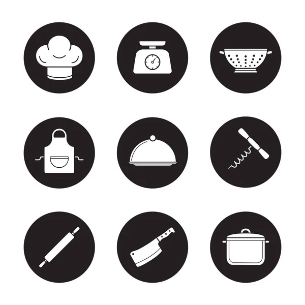 Kitchenware icons set