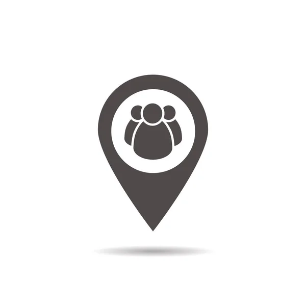 Pictogram Vergadering punt locatie — Stockvector