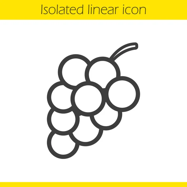 Ramo de uvas icono lineal — Vector de stock