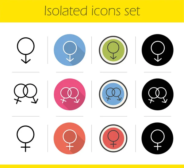 Gender icons set — Stock Vector