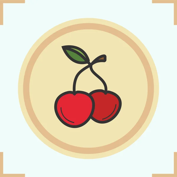 Ícone de cor de cerejas —  Vetores de Stock
