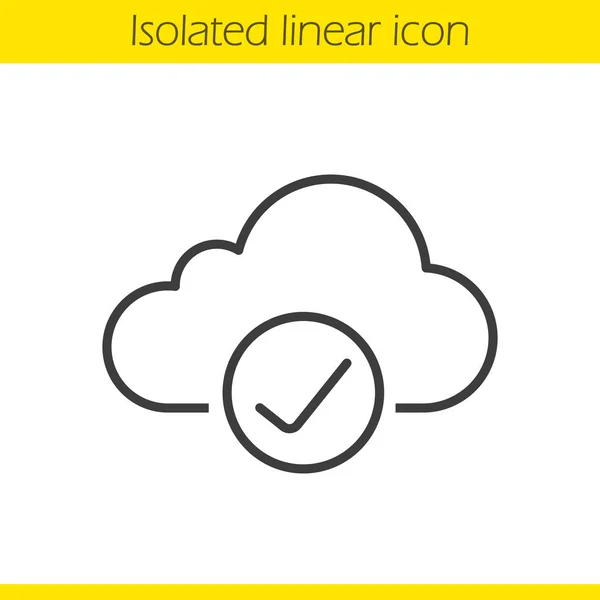 Icono lineal de almacenamiento en nube — Archivo Imágenes Vectoriales