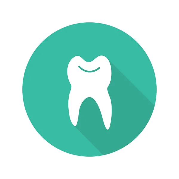 Dentista diseño plano icono de sombra larga — Vector de stock