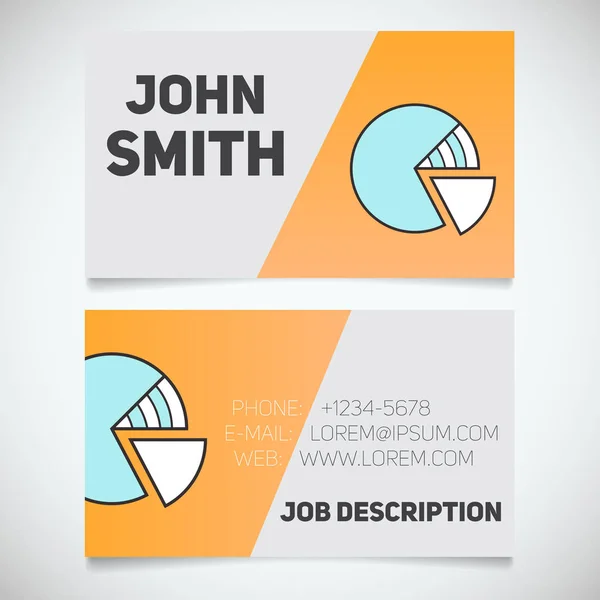 Επαγγελματική κάρτα εκτύπωση πρότυπο με το λογότυπο του διαγράμματος — Διανυσματικό Αρχείο