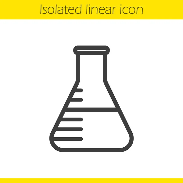 Béquer de laboratório ícone linear — Vetor de Stock