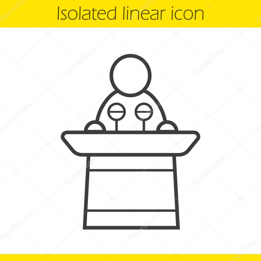 Politician linear icon