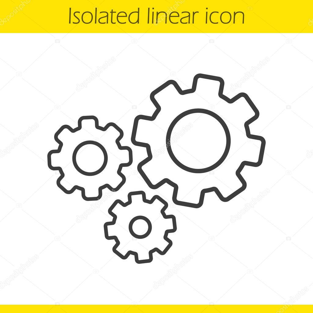 Cogwheels linear icon