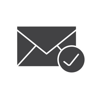 Checked email icon clipart