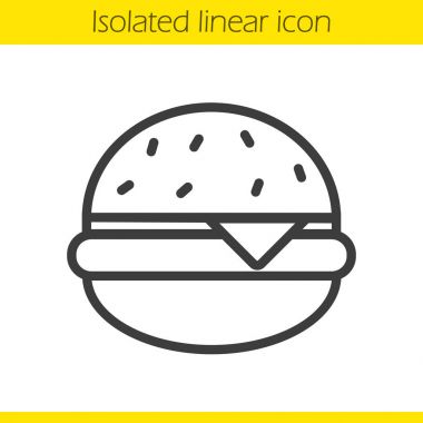 Hamburger doğrusal simgesi