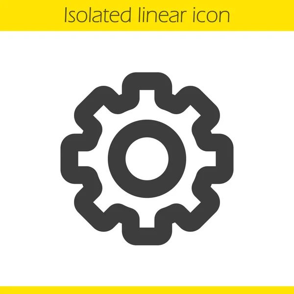 Kugghjulet linjär ikonen — Stock vektor
