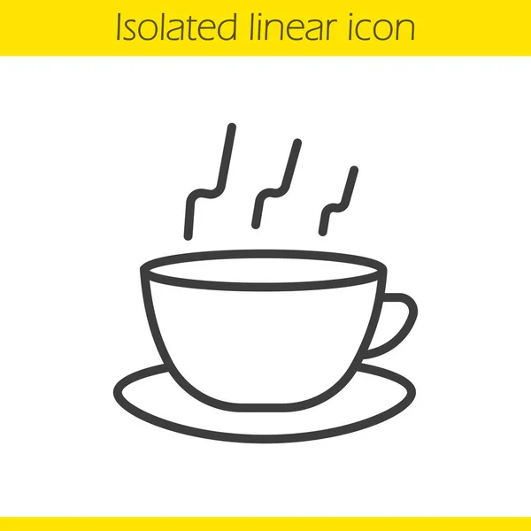 Ångande kopp linjär ikonen — Stock vektor