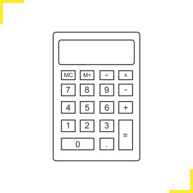 Hesap makinesi doğrusal simgesi