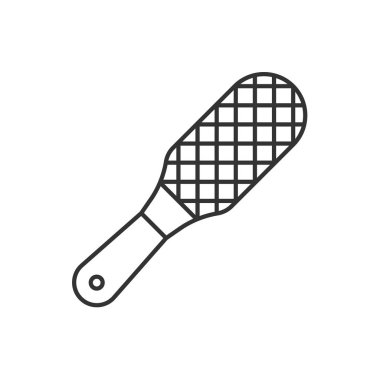 Ayak törpülemek doğrusal simgesi