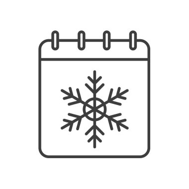 Kış sezonu doğrusal simgesi