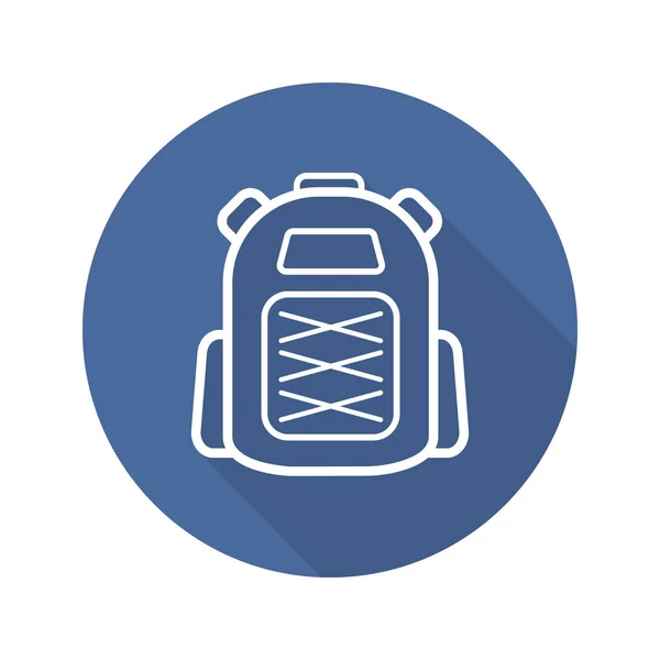 Backpack flat linear  icon — Stock Vector