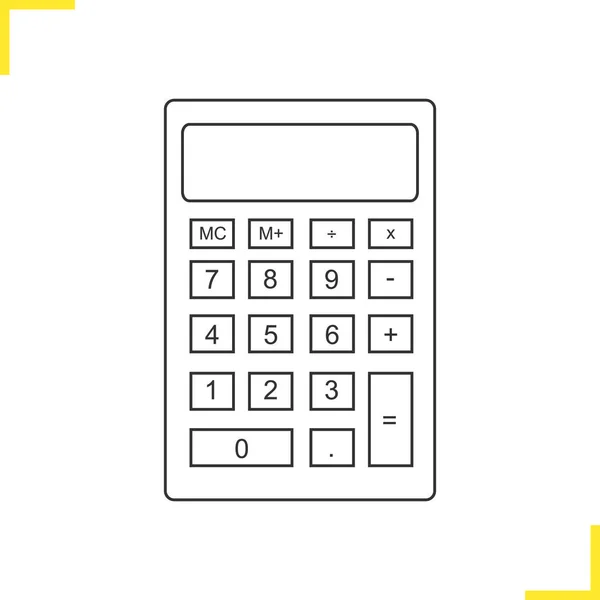 Calculadora icono lineal — Vector de stock