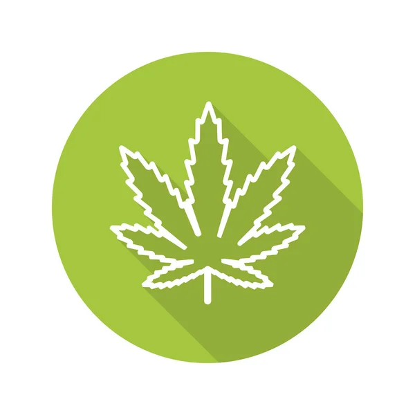 Marihuana blad pictogram — Stockvector