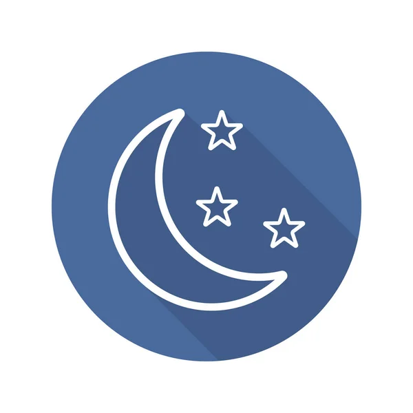 月と星のアイコン — ストックベクタ