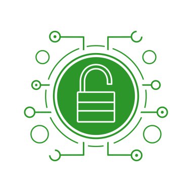 Siber Güvenlik düz simgesi