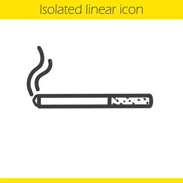 Füstölt cigaretta lineáris ikon — Stock Vector