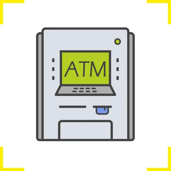 ATM maskin färgikonen — Stock vektor