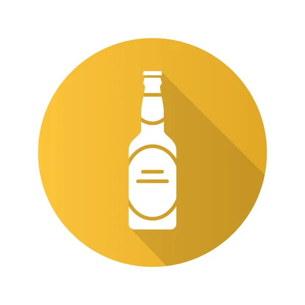 Επίπεδη εικονίδιο μπουκάλι μπύρα — Διανυσματικό Αρχείο