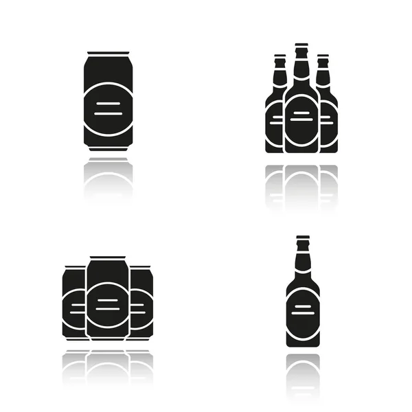 Conjunto de ícones de gota de cerveja — Vetor de Stock