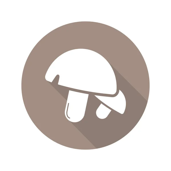 Mushrooms flat design  icon — Stock Vector