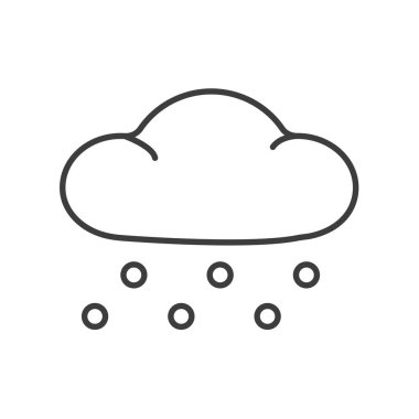 Kış kar yağışı doğrusal simgesi