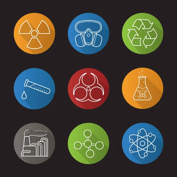 Conjunto de ícones da indústria química — Vetor de Stock