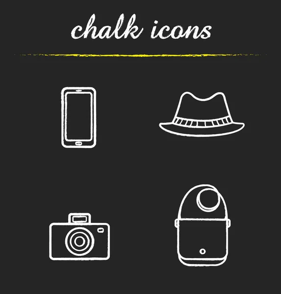 Tourist's equipment icons set — Stock Vector