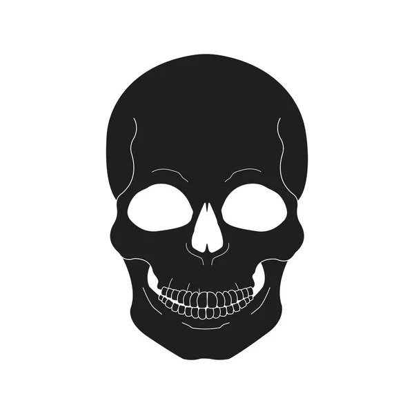 Illustration crâne noir — Image vectorielle