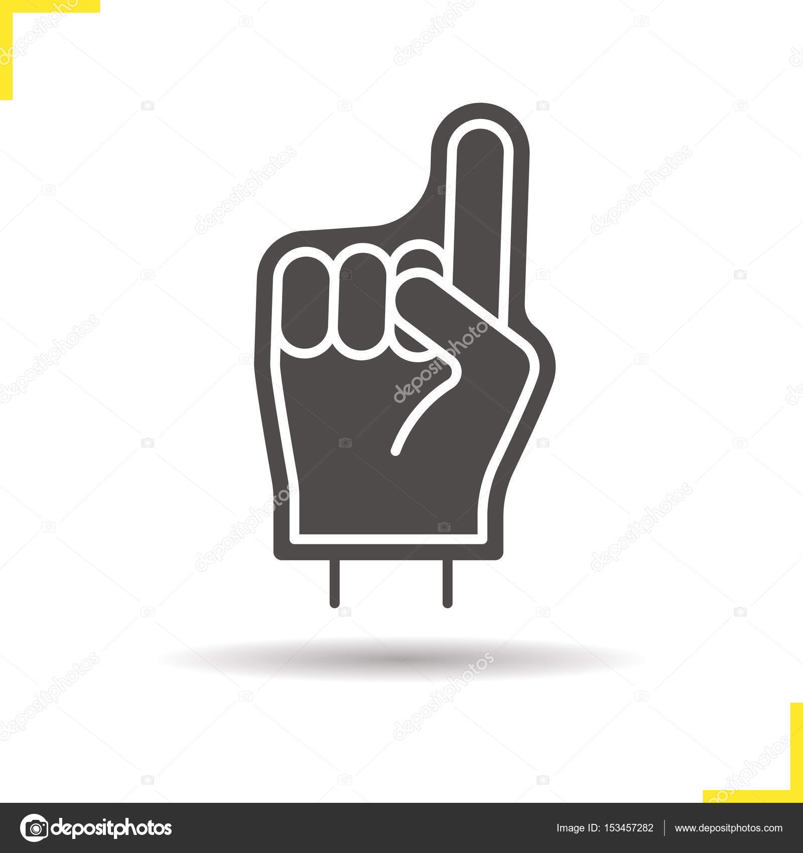 Foam finger icon Stock Vector by ©bsd_studio 153457282