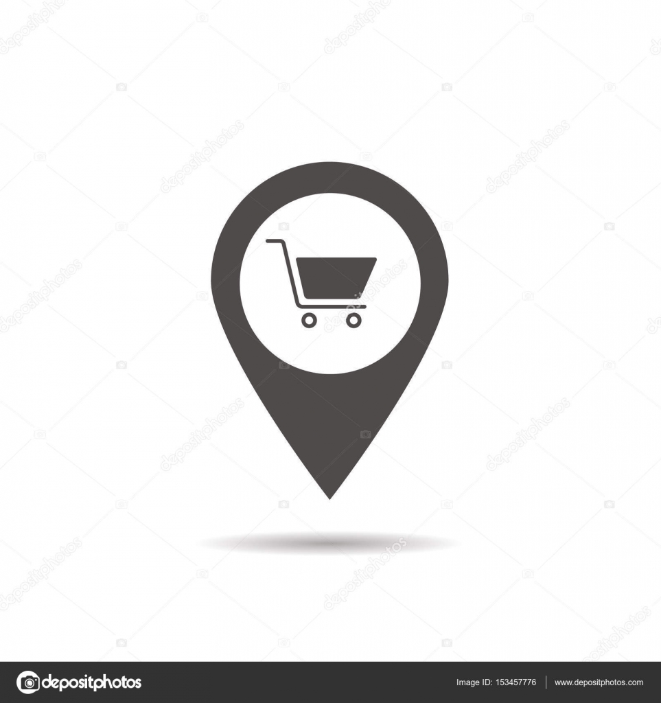 Supermarket location icon Stock Vector by ©bsd_studio 153457776
