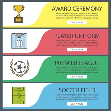 Futbol afiş şablonlar kümesi