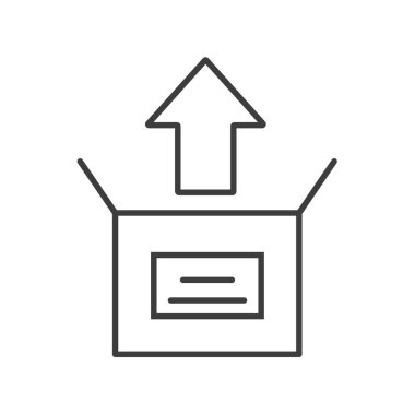 Unboxing doğrusal simgesi