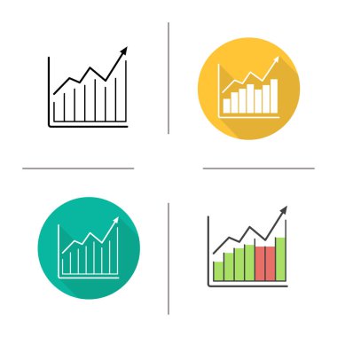 Pazar büyüme grafik simgeleri
