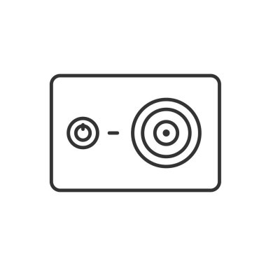 Eylem kamera doğrusal simgesi