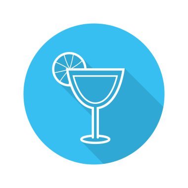 Margarita kokteyl düz simgesi