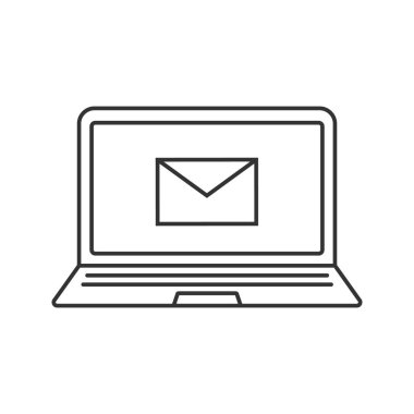 Dizüstü e-posta doğrusal simgesi
