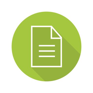 Yeni belge düz doğrusal uzun gölge simgesi